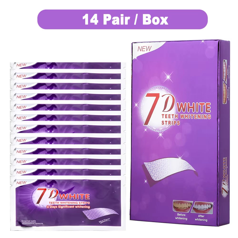 Purple Teeth Whitening Strip No Sensitive Teeth Bleaching Strip Colour Corrector Instant Teeth Clean Strip,At-Home Teeth Whiter